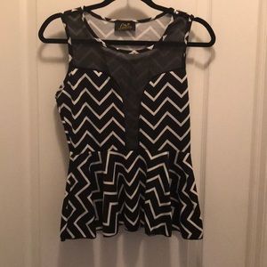 Chevron sheer top
